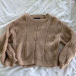 Forever 21 Tan Chunky Knit Sweater